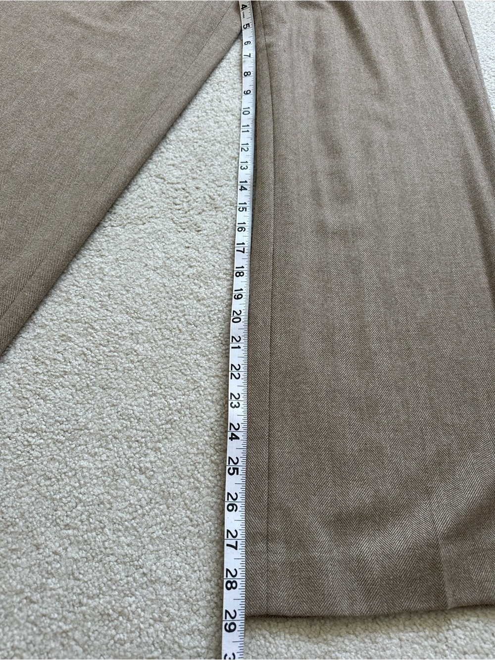 Banana Republic Tan Herringbone Wide-Leg Pants - Picture 5 of 6